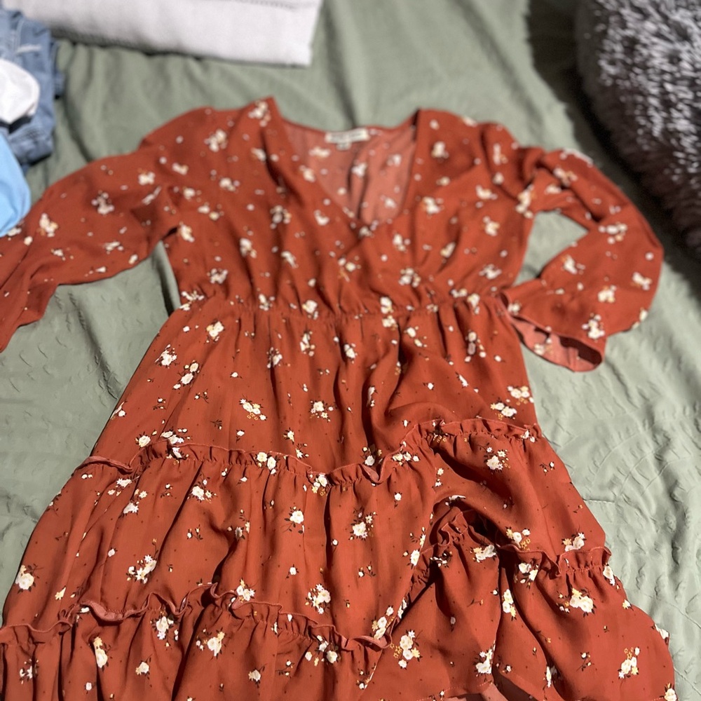 Floral Rust Dress